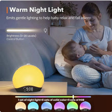 Load image into Gallery viewer, Sunrise Alarm Clock with Bluetooth and Colorful Wake-Up Light