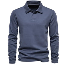 Load image into Gallery viewer, Men&#39;s Fashion Lapel Long-Sleeved Polo Shirt – Casual Solid Color Top