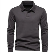 Load image into Gallery viewer, Men&#39;s Fashion Lapel Long-Sleeved Polo Shirt – Casual Solid Color Top