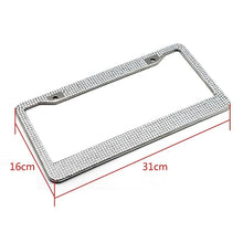 Load image into Gallery viewer, 2PCS Bling License Plate Frame Glitter Crystal Sparkling Rhinestone Diamond Caps