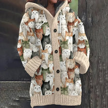 Load image into Gallery viewer, Halloween Animal Print Hooded Cape Coat – Casual Spooky Fashion