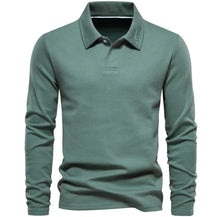 Load image into Gallery viewer, Men&#39;s Fashion Lapel Long-Sleeved Polo Shirt – Casual Solid Color Top