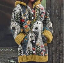 Load image into Gallery viewer, Halloween Animal Print Hooded Cape Coat – Casual Spooky Fashion