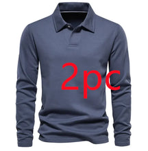 Load image into Gallery viewer, Men&#39;s Fashion Lapel Long-Sleeved Polo Shirt – Casual Solid Color Top