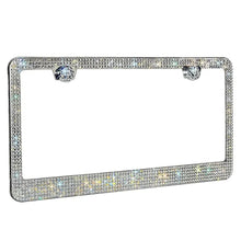 Load image into Gallery viewer, 2PCS Bling License Plate Frame Glitter Crystal Sparkling Rhinestone Diamond Caps