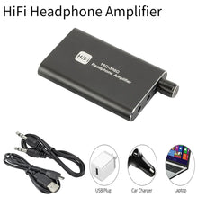 Load image into Gallery viewer, 16-300Ω HIFI Headphone Amplifier Portable Earphone AMP 3.5mm w/ Audio USB Cable