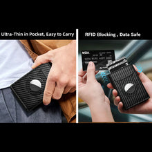 Load image into Gallery viewer, Men&#39;s Carbon Fiber Magnetic Card Holder