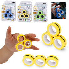 Load image into Gallery viewer, Anti-Stress Finger Magnetic Rings For Autism ADHD Anxiety Relief Focus Kids Decompression Fingertip Toys Magic Ring Props Tool