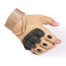 Load image into Gallery viewer, Touch Screen Tactical Rubber Hard Knuckle Full Finger Gloves Military Army Paintball Airsoft Bicycle Combat PU Leather Glove Men