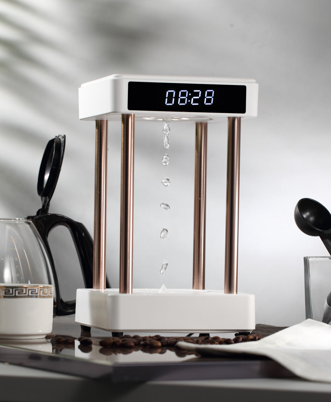 Anti Gravity Levitating Water Drops Time Hourglass