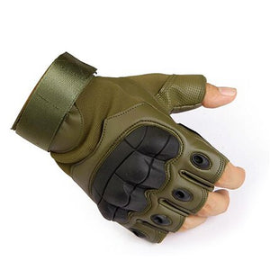 Touch Screen Tactical Rubber Hard Knuckle Full Finger Gloves Military Army Paintball Airsoft Bicycle Combat PU Leather Glove Men