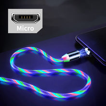 Load image into Gallery viewer, LED Glow Flowing Magnetic Charger Cable