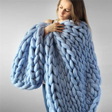 Load image into Gallery viewer, Handmade Chunky Knit Blanket