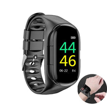 Load image into Gallery viewer, 2-in-1 Smart Watch Men Wireless Bluetooth 5.0 Headphones Earbuds Fitness Bracelet Tracker