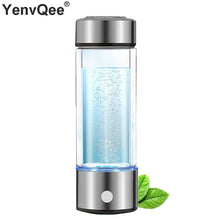 Load image into Gallery viewer, 420ML Portable Electrolysis Hydrogen Generator Water Filter Bottle Glass