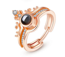 Load image into Gallery viewer, 100 Language I Love You Rings with Jewelry Box