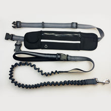 Load image into Gallery viewer, Handsfree Bungee Dog Leash with Pocket Reflective Adjustable Waist Belt