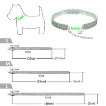 Load image into Gallery viewer, Heart-Shaped Whinestone Dog Collar