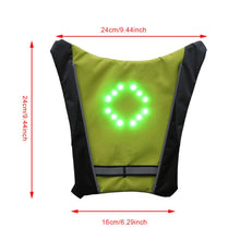 Load image into Gallery viewer, LED Wireless cycling vest 20L MTB bike bag Safety LED Turn Signal Light Vest Bicycle Reflective Warning Vests with remo