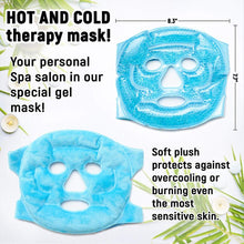 Load image into Gallery viewer, Cold Facial Gel Mask Cooling Ice Pack for Face, Eyes, Great Hot Cold Therapy