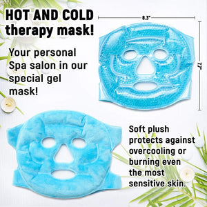 Cold Facial Gel Mask Cooling Ice Pack for Face, Eyes, Great Hot Cold Therapy