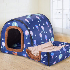 Warm PET House Comfortable Print Stars Kennel Foldable Sleeping Mat