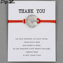 Load image into Gallery viewer, Pipitree Life Tree Angel Leaf Heart Crown Charm Wish Bracelet Red String Bracelets for Women Men Kids Lovers Couple Jewelry Gift