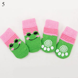 4Pcs Set Knitted Pet Socks