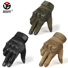 Load image into Gallery viewer, Touch Screen Tactical Rubber Hard Knuckle Full Finger Gloves Military Army Paintball Airsoft Bicycle Combat PU Leather Glove Men