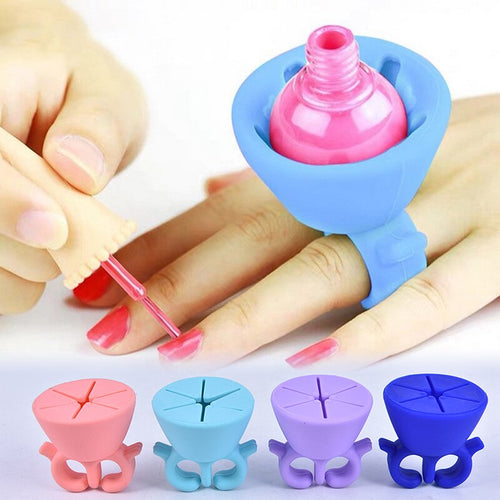 Nail Art Tools Nail Flexible Durable Wearable Silicone Bottle Holder Display