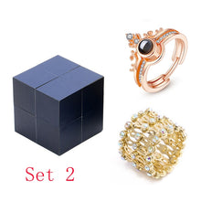 Load image into Gallery viewer, 100 Language I Love You Rings with Jewelry Box