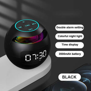 Mini Bluetooth Speaker Wireless Bluetooth Sound box with LED Display Alarm Clock Hifi TF Card MP3 Music Play