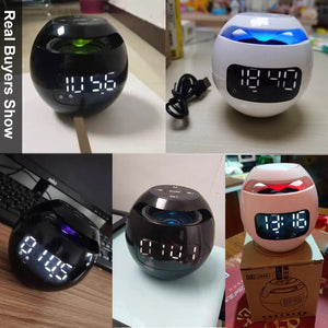 Mini Bluetooth Speaker Wireless Bluetooth Sound box with LED Display Alarm Clock Hifi TF Card MP3 Music Play