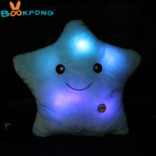 Load image into Gallery viewer, Colorful Star Shape Toys Glowing LED Luminous Light Pillow Soft Relax Gift