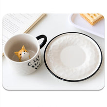 Load image into Gallery viewer, Cute Cat Relief Ceramics Mug