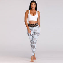 Load image into Gallery viewer, High Waist Floral Pocket Push Up Leggings