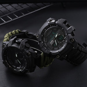 LED Military Watch with compass 30M Waterproof men's Sports Watch Men Sport Watch Shock Sport Watches Electronic Wristwatches