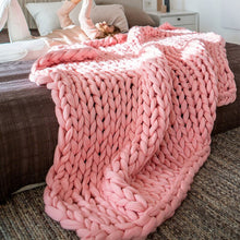 Load image into Gallery viewer, Handmade Chunky Knit Blanket