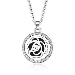 Aroma Locket Necklace Magnetic Stainless Steel Aromatherapy Essential Oil Diffuser