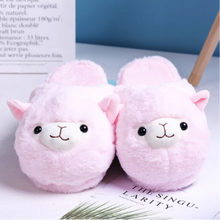 Load image into Gallery viewer, Fluffy alpaca slippers