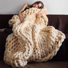 Load image into Gallery viewer, Handmade Chunky Knit Blanket