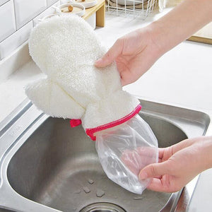 Kitchen Accessories Magic Kitchen Cleaning Cloth Bamboo Fiber Non-stick Oil Absorbent Gloves Dish Towel No Wet Hand Home Gadgets