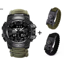 Load image into Gallery viewer, LED Military Watch with compass 30M Waterproof men&#39;s Sports Watch Men Sport Watch Shock Sport Watches Electronic Wristwatches