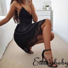 Load image into Gallery viewer, Women Mini Lace Strappy Dress