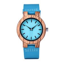 Load image into Gallery viewer, Bamboo Blue Watch