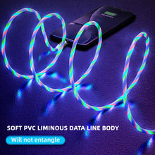 Load image into Gallery viewer, LED Glow Flowing Magnetic Charger Cable