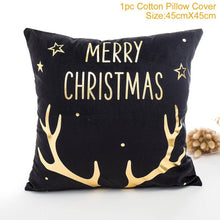 Load image into Gallery viewer, Set of 4 Christmas Cushion Cotton Linen Merry Christmas Cover Cushion