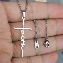 Load image into Gallery viewer, Stainless Steel Faith Cross Necklace