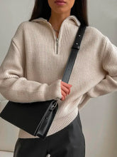 Load image into Gallery viewer, Turtleneck Zipper Sweater