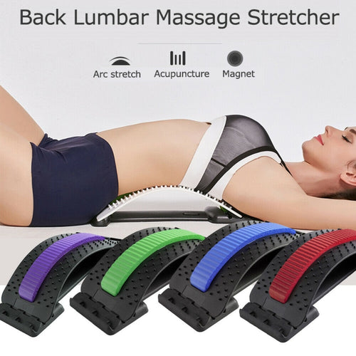 1PC Back Stretch Equipment Magic Stretcher Fitness Lumbar Massager Relaxation Spine Pain Relief Posture Corrector